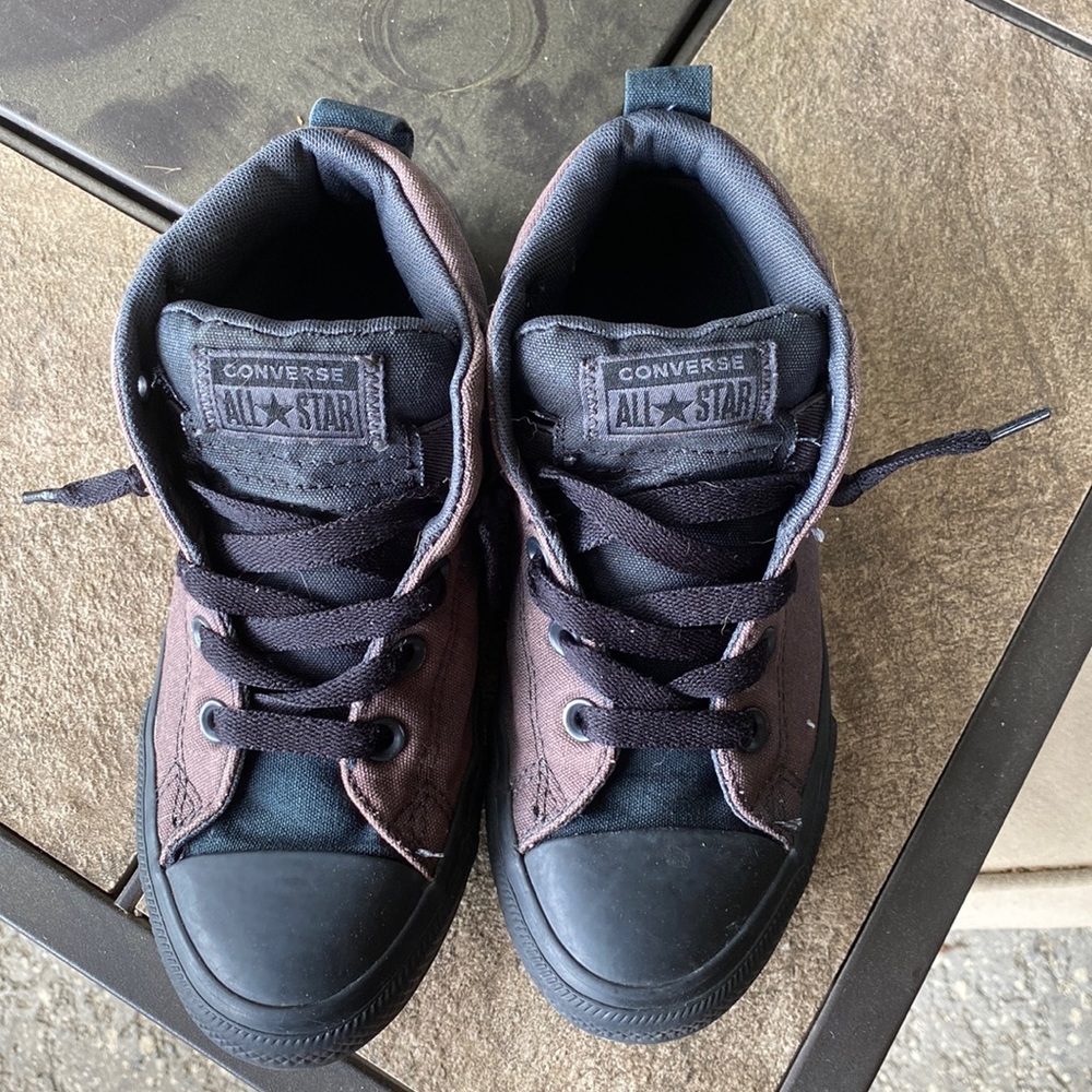 Gray and Black Converse All Star